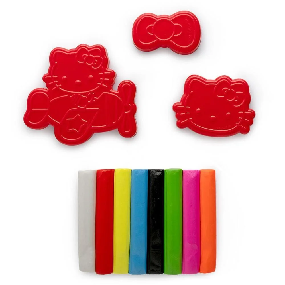 MASSA PARA MODELAR CRIATIVA HELLO KITTY + 3 MOLDES LEONORA (KIT) - imagem 3