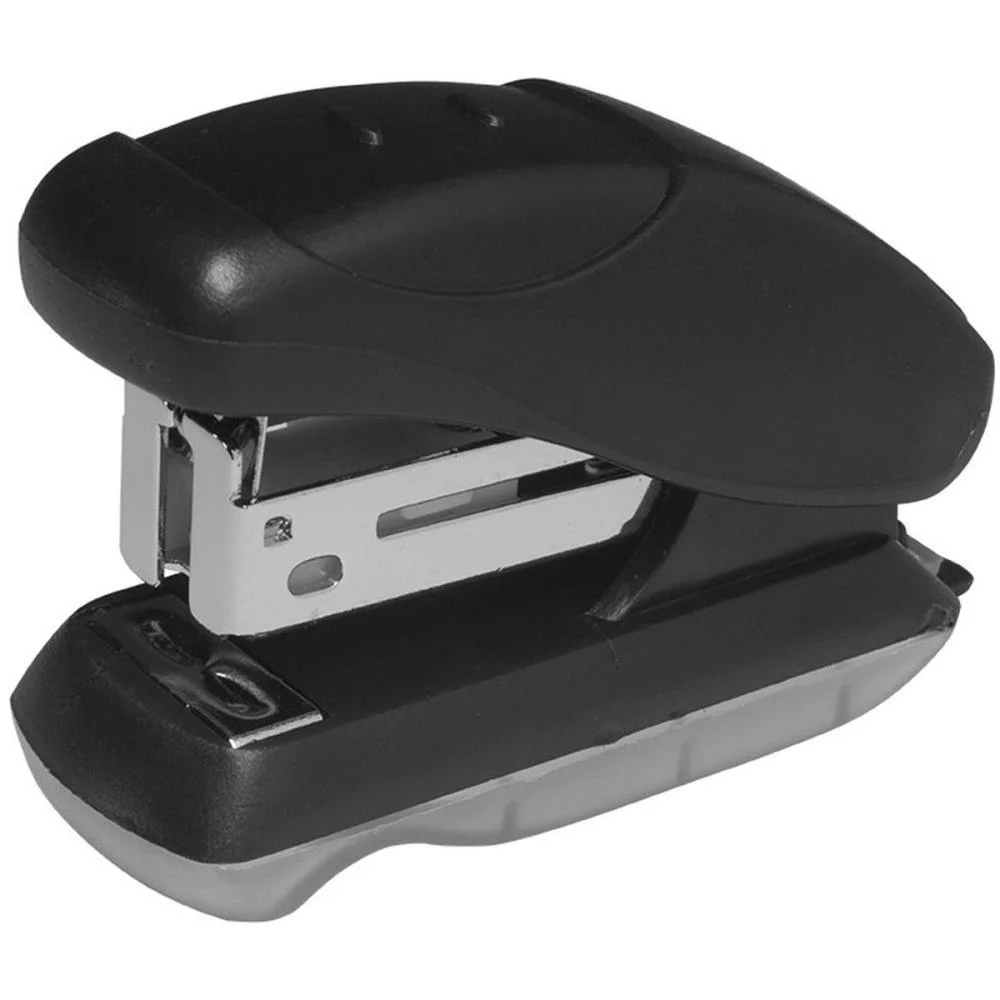 GRAMPEADOR MINI P/12FLS. 26/6 PRETO PLASTICO BRW (UNIDADE) - imagem 2