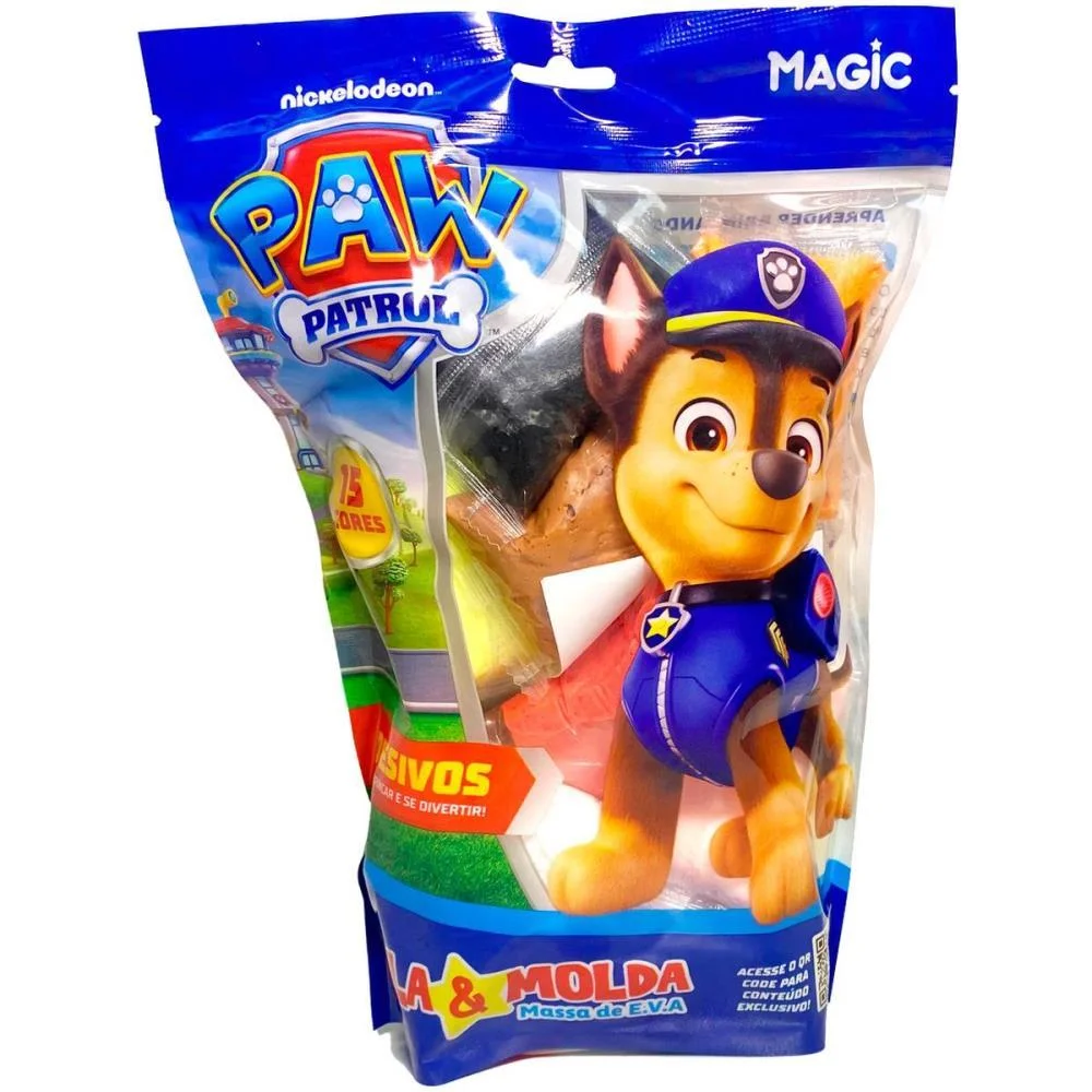 MASSA PARA MODELAR CRIATIVA P.CANINA CHASE 150G C/ADESIVOS MAGIC KIDS (UNIDADE) - imagem 4