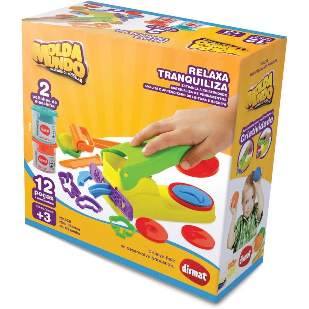 MASSA PARA MODELAR CRIATIVA MINI FABRICA MASSINHA MODELAR DISMAT (UNIDADE) - imagem 6