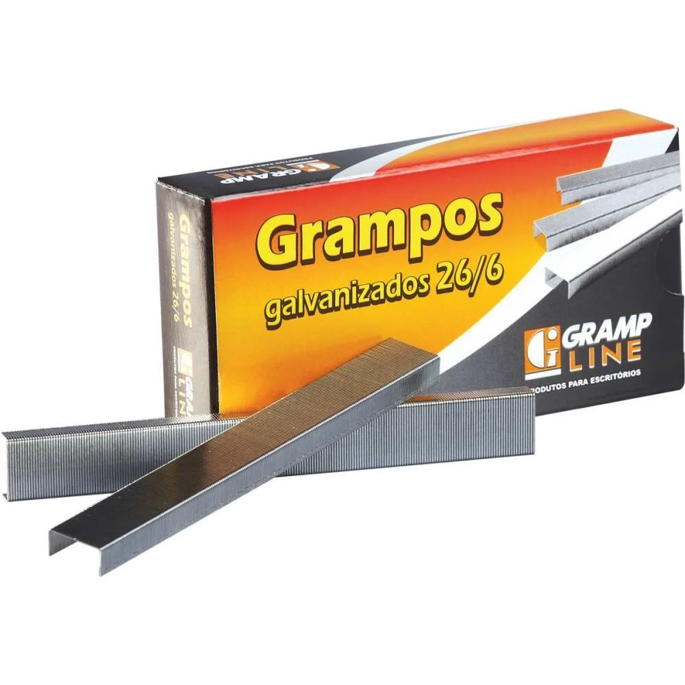 GRAMPO PARA GRAMPEADOR 26/6 GALVANIZADO 5000 GRAMPOS GRAMP LINE (CAIXA) - imagem 3