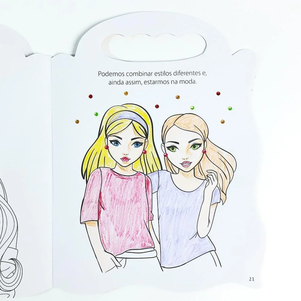 LIVRO COM ADESIVOS BOLSA DE ADESIVOS MODA MAGIC KIDS (UNIDADE) - imagem 4