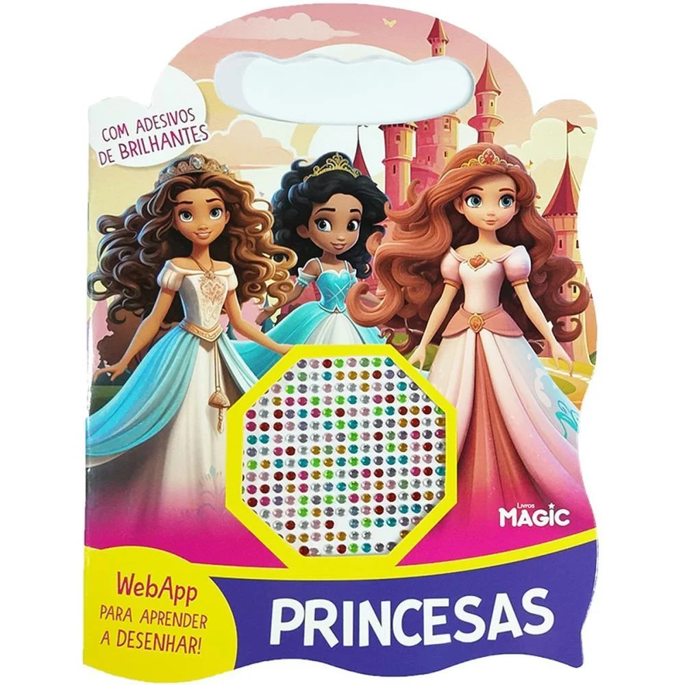 LIVRO COM ADESIVOS BOLSA DE ADESIVOS PRINCESAS MAGIC KIDS (UNIDADE) - imagem 2
