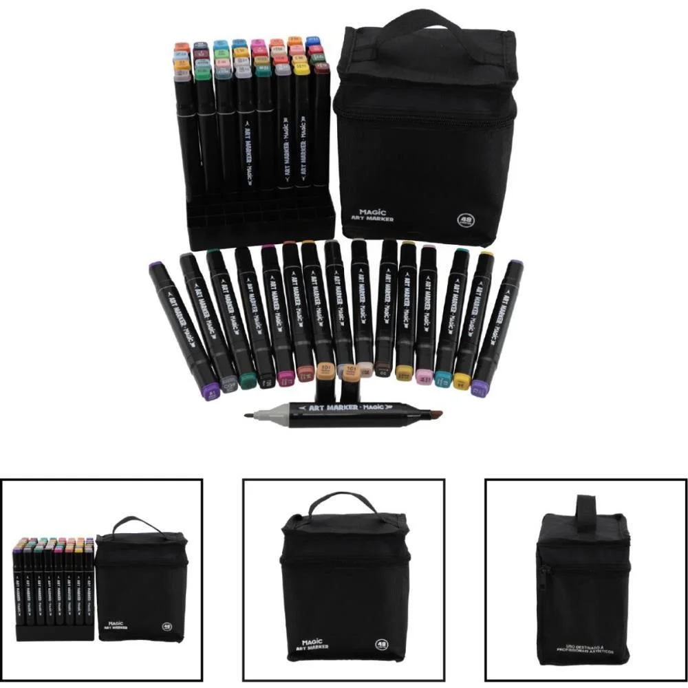 MARCADOR ARTISTICO ART MARKER 48 CORES C/BOLSA MAGIC KIDS (UNIDADE) - imagem 3