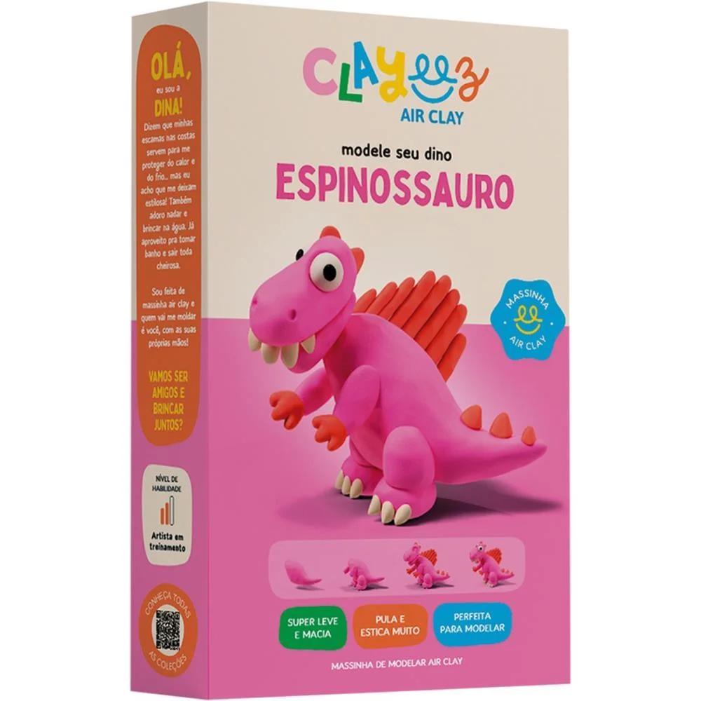 MASSA PARA MODELAR CRIATIVA CLAYEEZ CREATIVE DINO 38G (S) DOCE BRINQUEDO (DP.C/12) - imagem 3