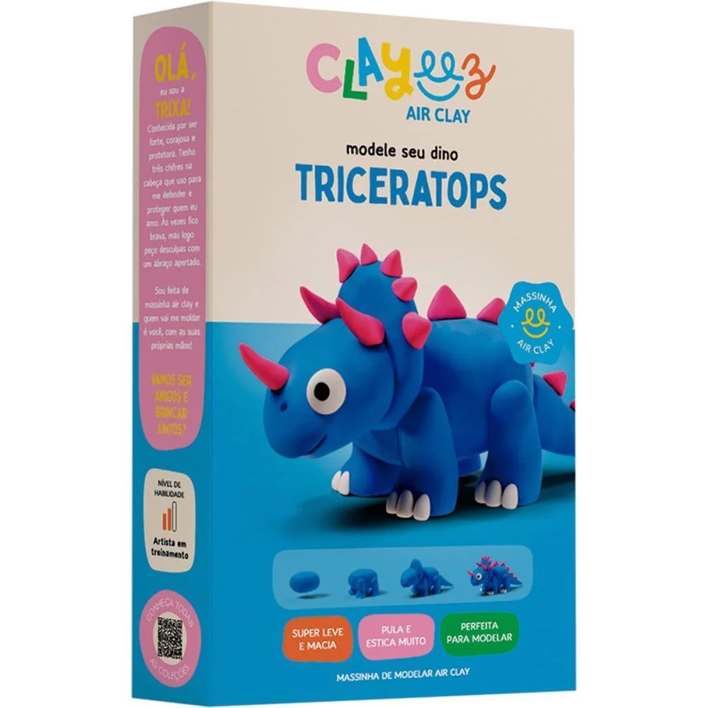 MASSA PARA MODELAR CRIATIVA CLAYEEZ CREATIVE DINO 38G (S) DOCE BRINQUEDO (DP.C/12) - imagem 8