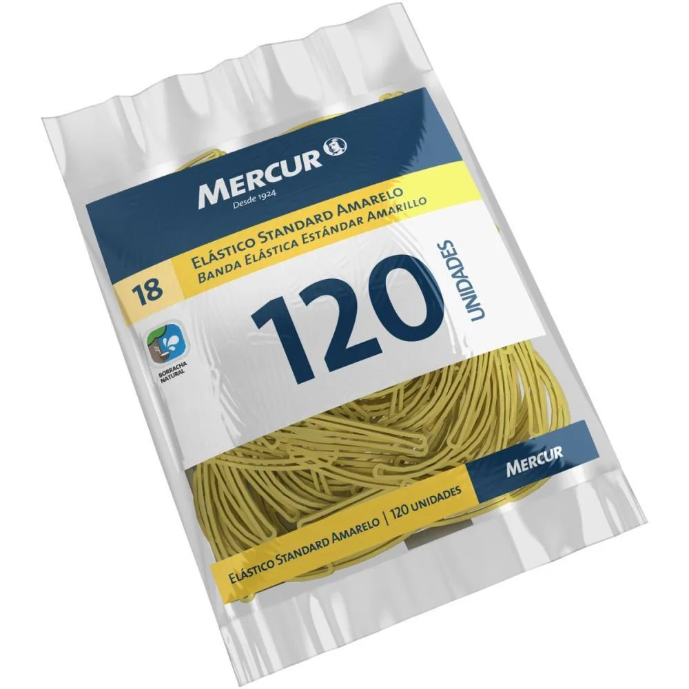 ELASTICO AMARELO N.18 STANDARD 120PCS MERCUR (UNIDADE) - imagem 3