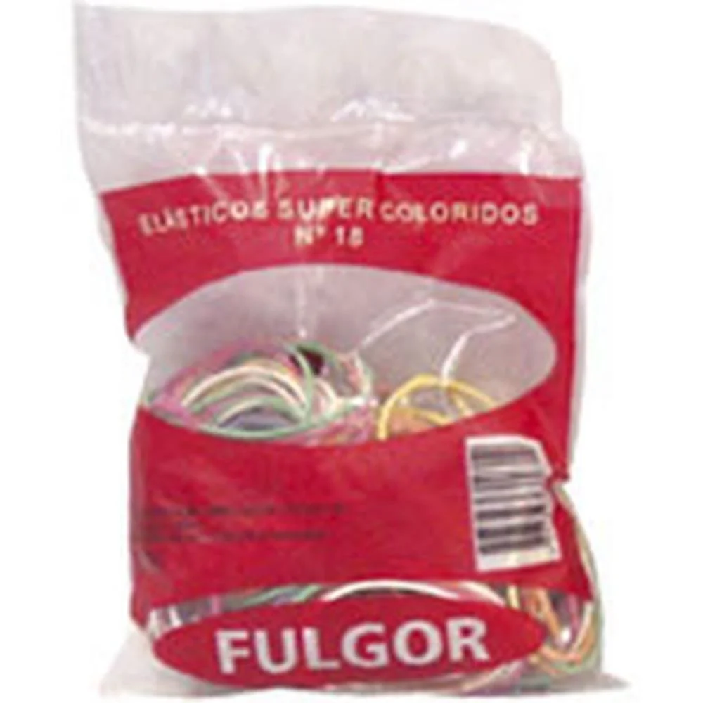 ELASTICO COLORIDO LATEX N.18 PCT/ 100G FULGOR (PACOTE) - imagem 3