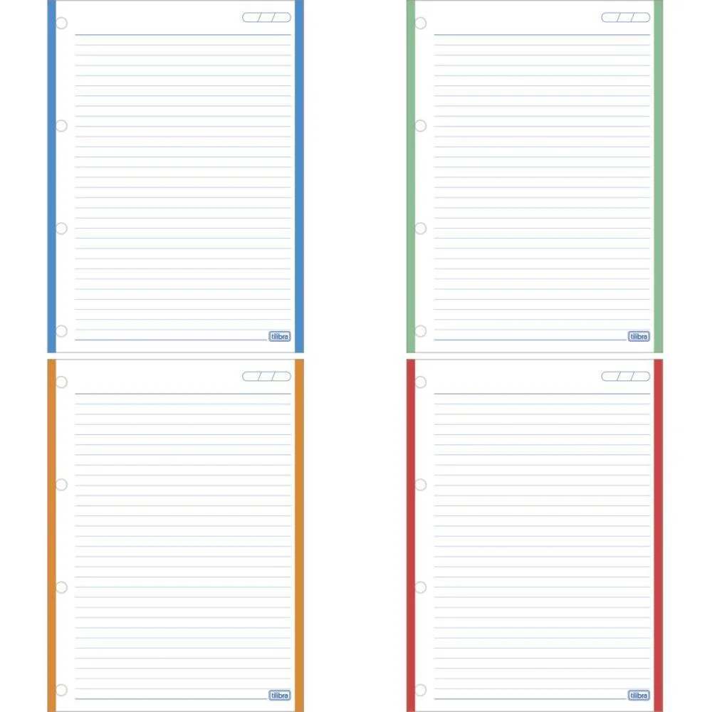 BLOCO PARA FICHARIO UNIVERSIT. TILIFLEX 96FLS TARJA 200X275MM TILIBRA (PCT.C/10) - imagem 4