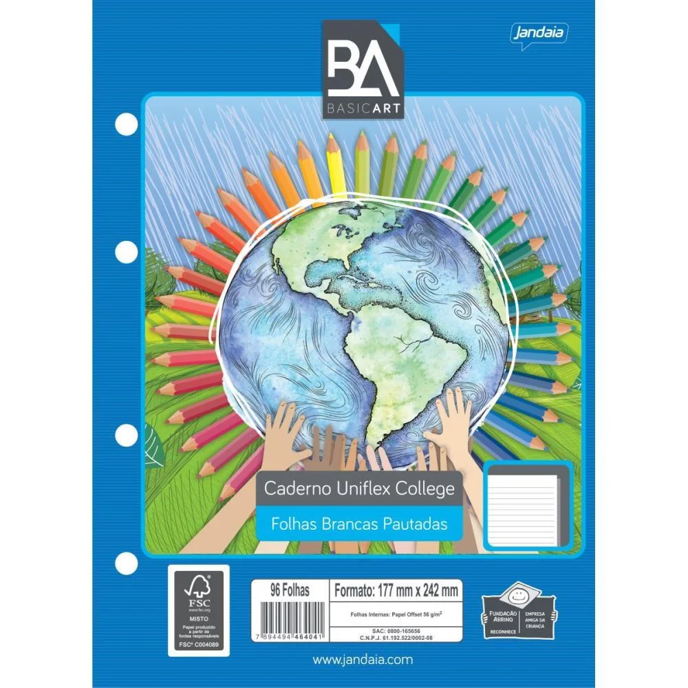 BLOCO PARA FICHARIO COLEGIAL UNIFLEX 80FLS. JANDAIA (PACOTE) - imagem 3