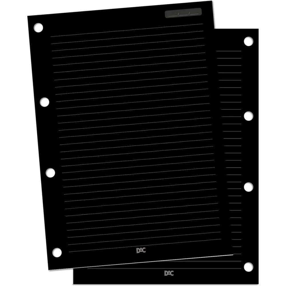 BLOCO PARA FICHARIO UNIVERSIT. PRETO C/LINHAS BRANCAS 48F DAC (UNIDADE) - imagem 2