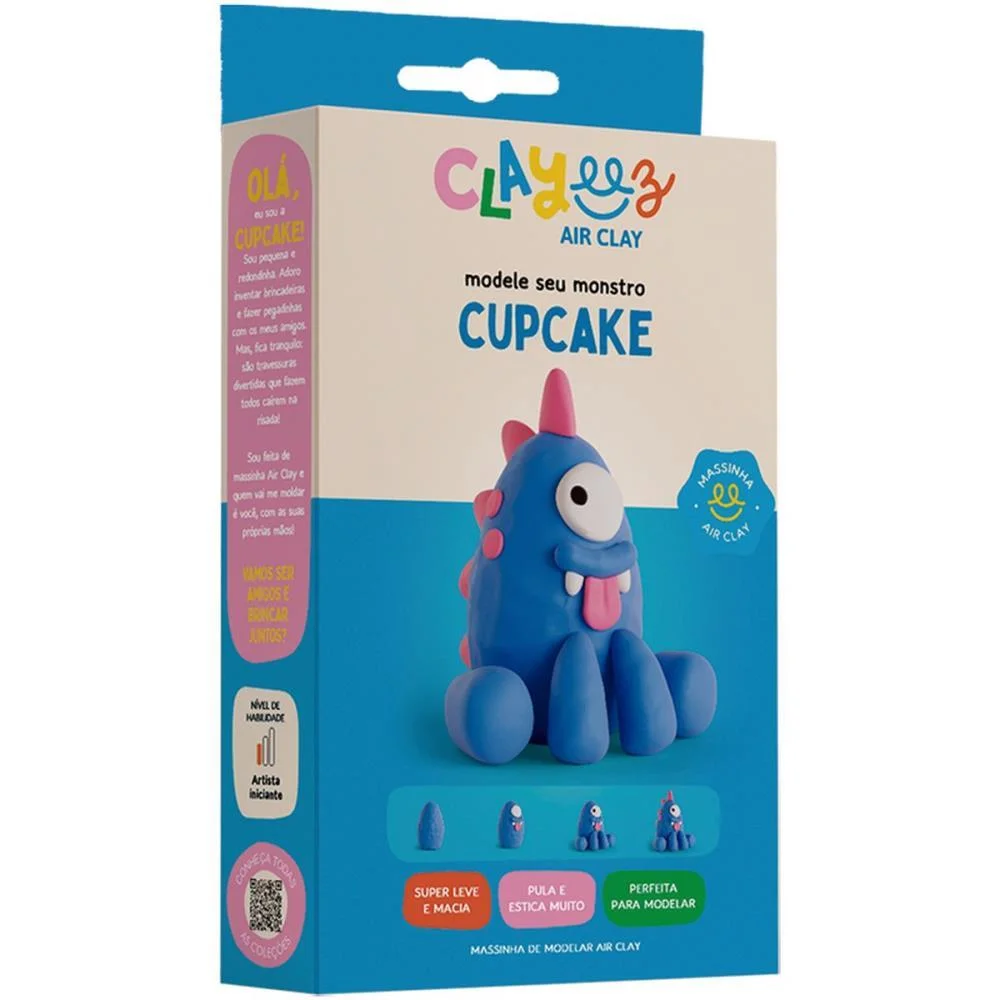 MASSA PARA MODELAR CRIATIVA CLAYEEZ MONSTRO CUPCAKE 38G DOCE BRINQUEDO (UNIDADE) - imagem 2