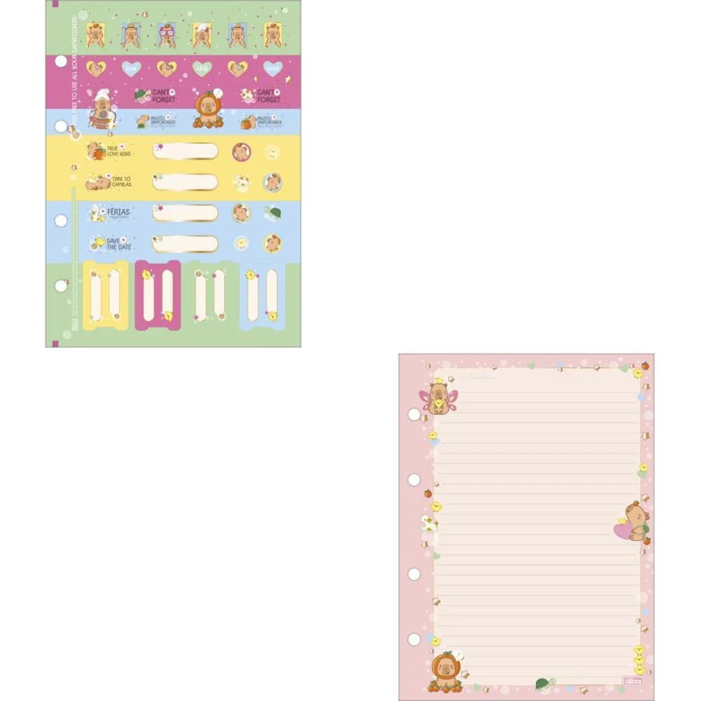 BLOCO PARA FICHARIO COLEGIAL CAPYCLUB 80FLS 63G 177X240MM TILIBRA (PCT.C/05) - imagem 3