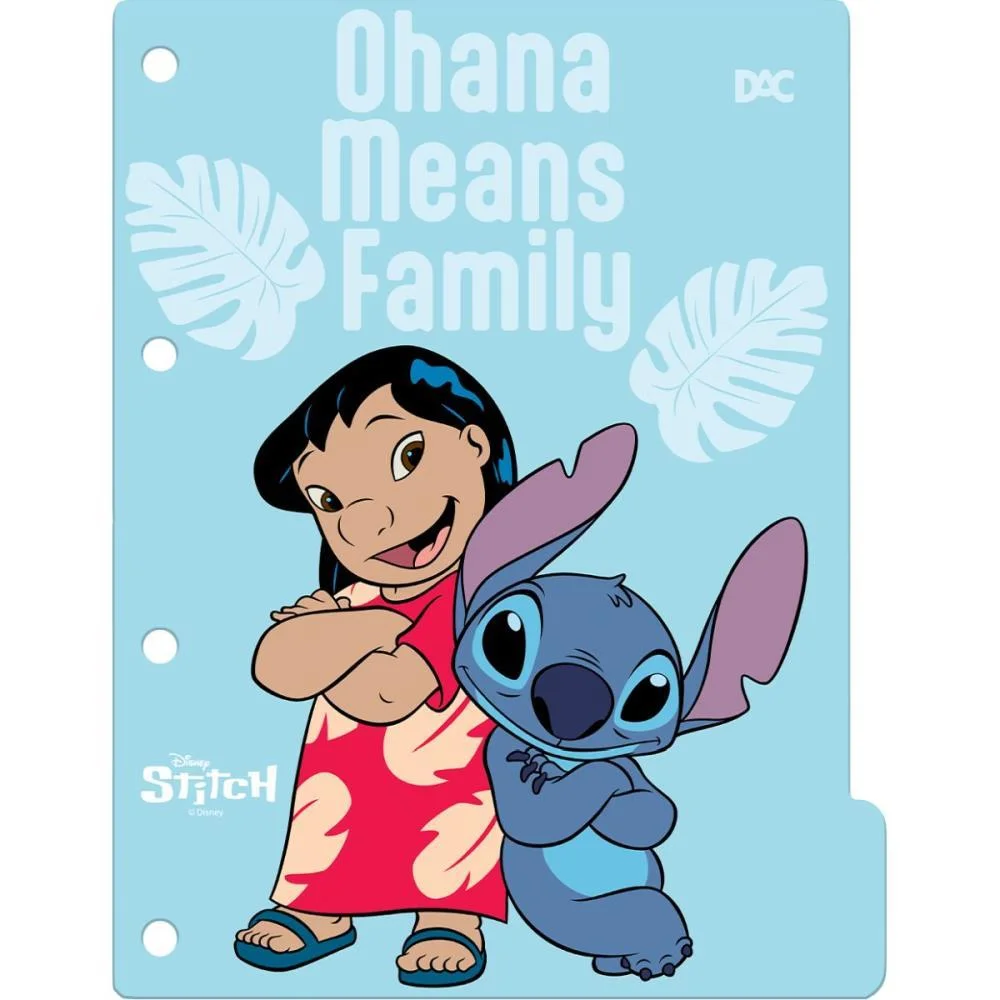 DIVISORIA FICHARIO PLASTICA STITCH UNIV 48F+DIV+ADESIVOS DAC (UNIDADE) - imagem 3