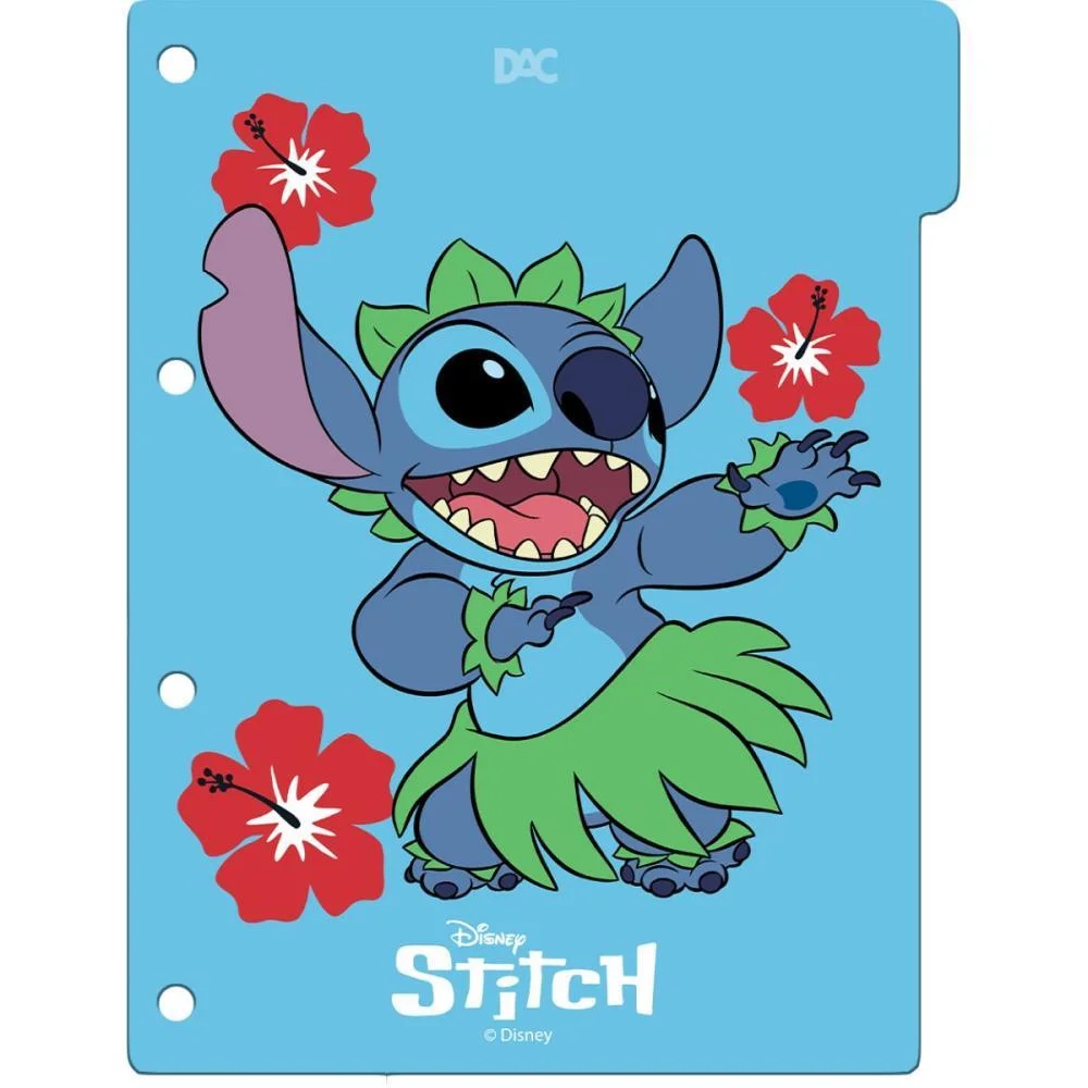 DIVISORIA FICHARIO PLASTICA STITCH UNIV 48F+DIV+ADESIVOS DAC (UNIDADE) - imagem 4