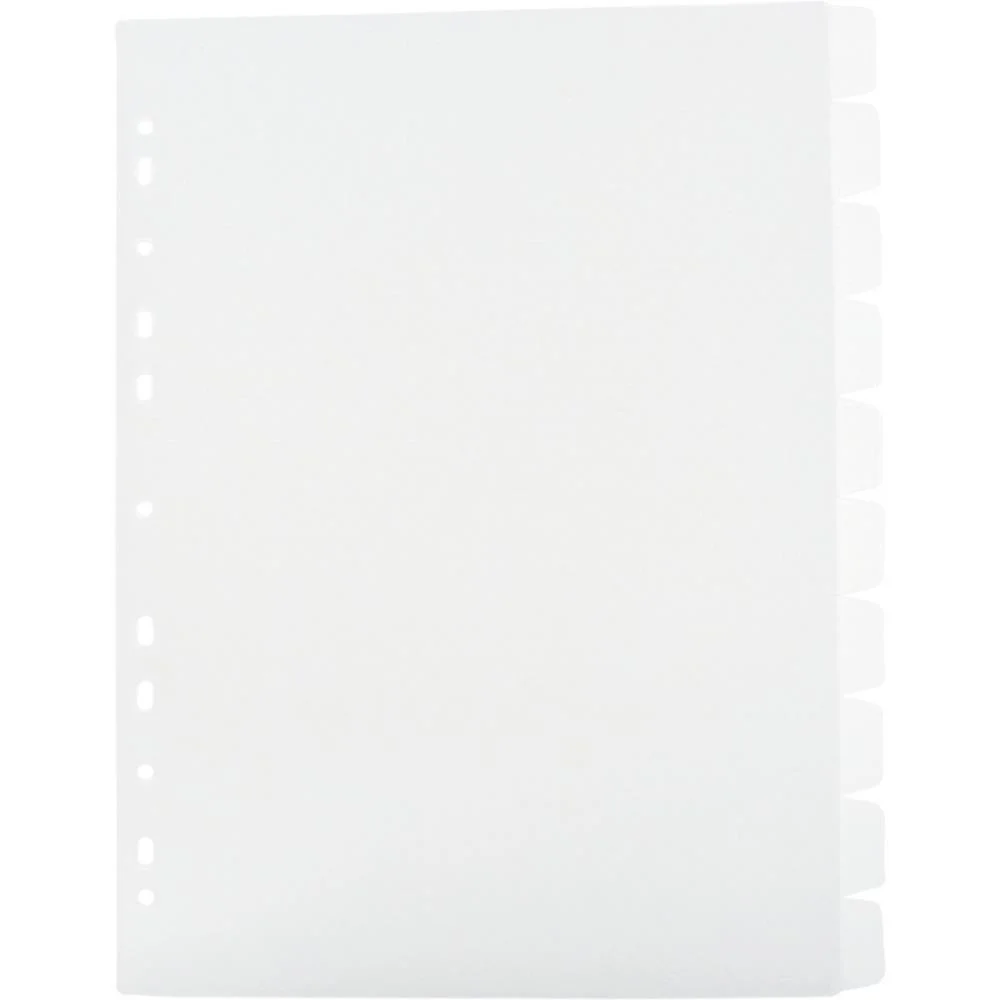 DIVISORIA FICHARIO PLASTICA 10 PROJEÇOES PP A4 S/VISOR TR DAC (UNIDADE) - imagem 3