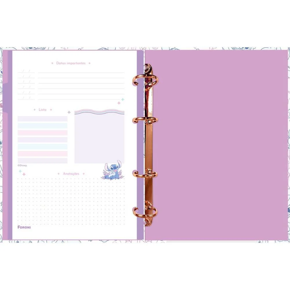 FICHARIO CARTONADO STITCH COLEGIAL 120F S/LOMBO FORONI (UNIDADE) - imagem 3