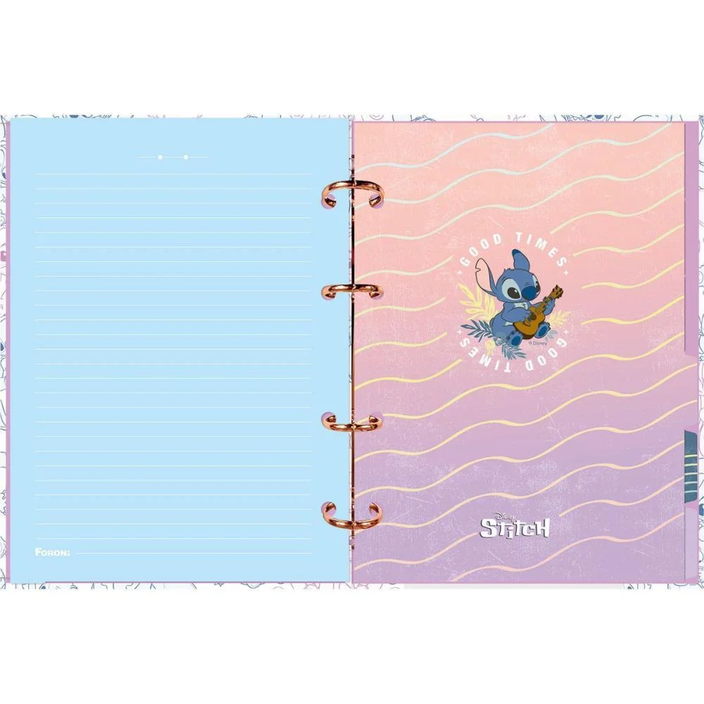 FICHARIO CARTONADO STITCH COLEGIAL 120F S/LOMBO FORONI (UNIDADE) - imagem 4