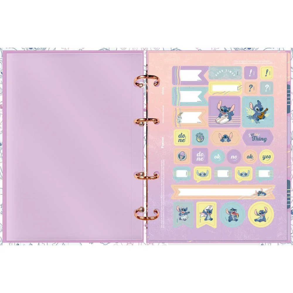 FICHARIO CARTONADO STITCH COLEGIAL 120F S/LOMBO FORONI (UNIDADE) - imagem 5