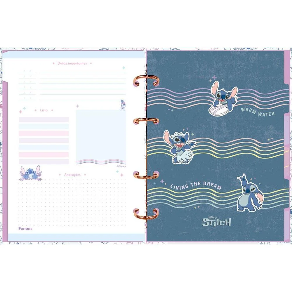 FICHARIO CARTONADO STITCH COLEGIAL 120F S/LOMBO FORONI (UNIDADE) - imagem 6