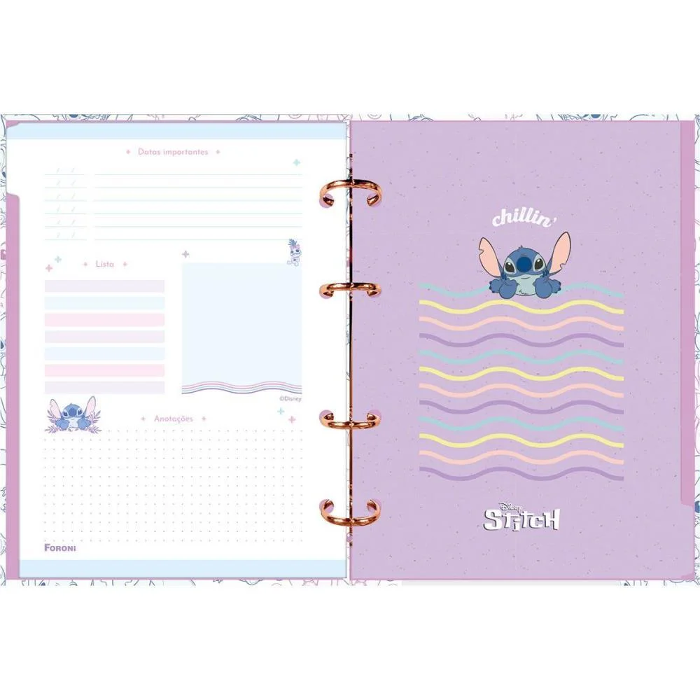 FICHARIO CARTONADO STITCH COLEGIAL 120F S/LOMBO FORONI (UNIDADE) - imagem 7