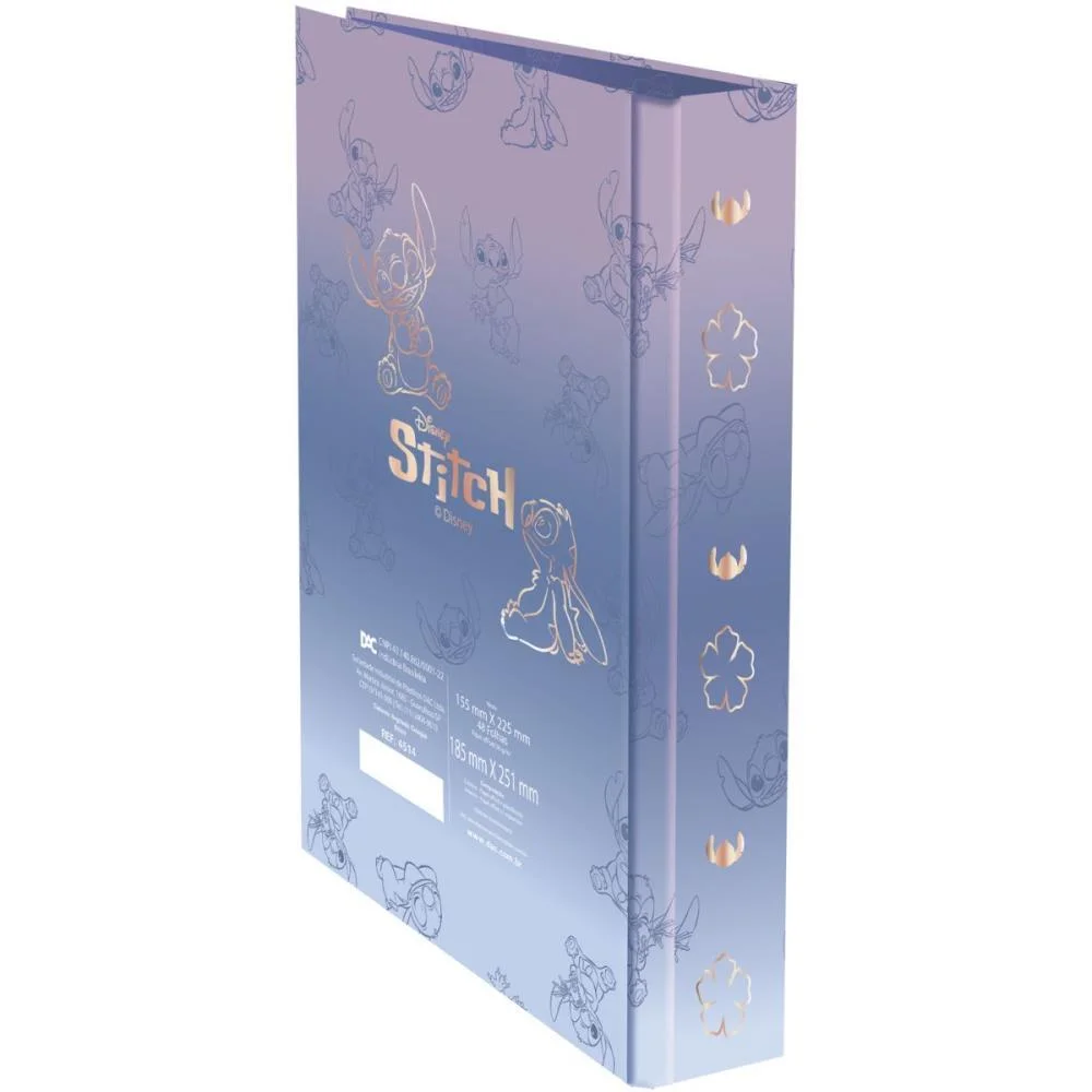 FICHARIO COLEGIAL 1/4 STITCH 48F C/ELASTICO DAC (UNIDADE) - imagem 4