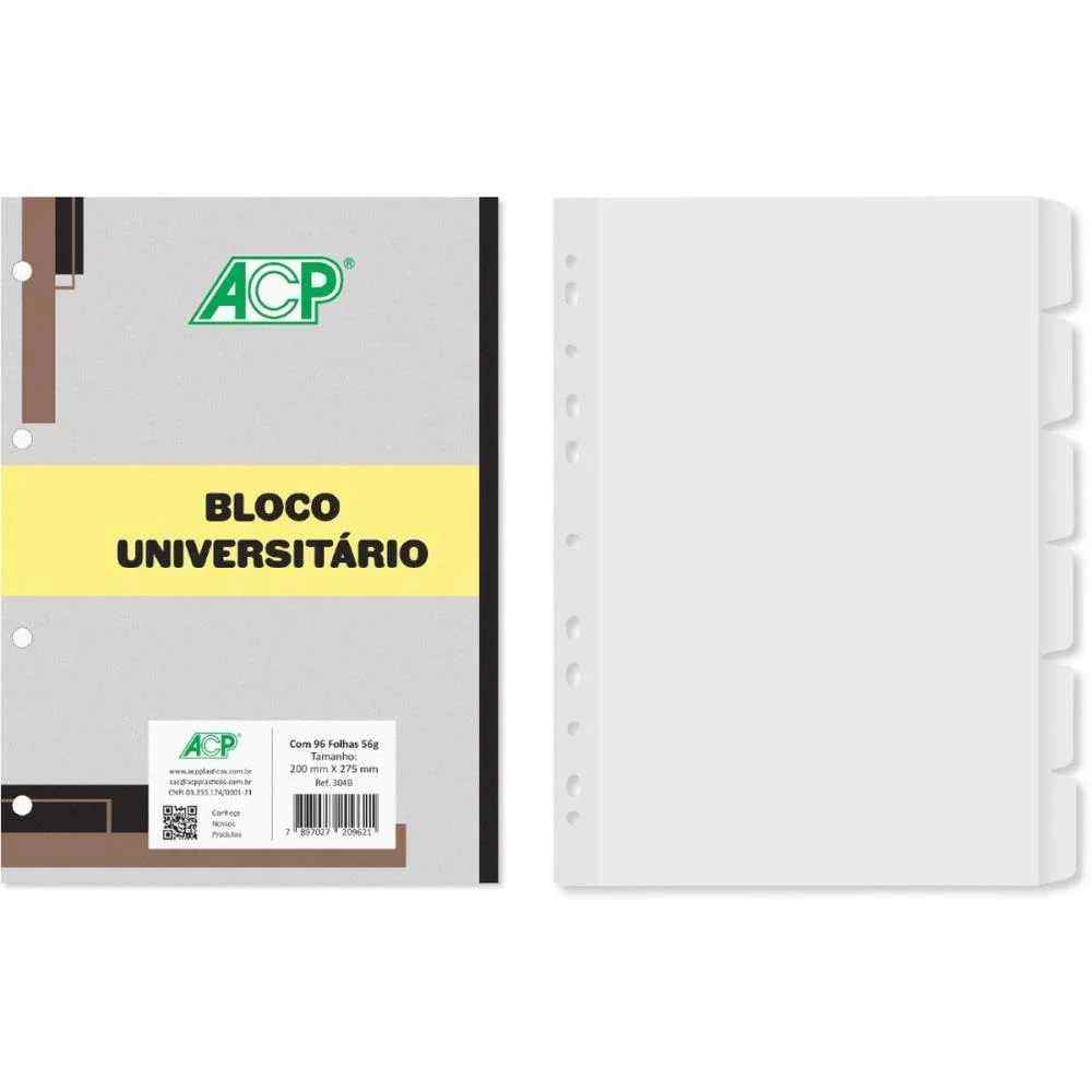 FICHARIO COM ZIPER NYLON PRETO C/BOLSO NA CAPA ACP (UNIDADE) - imagem 4