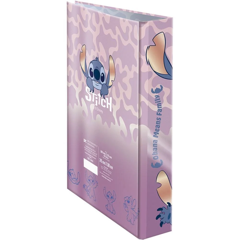 FICHARIO CARTONADO STITCH C/ELASTICO COMPLETO DAC (UNIDADE) - imagem 4