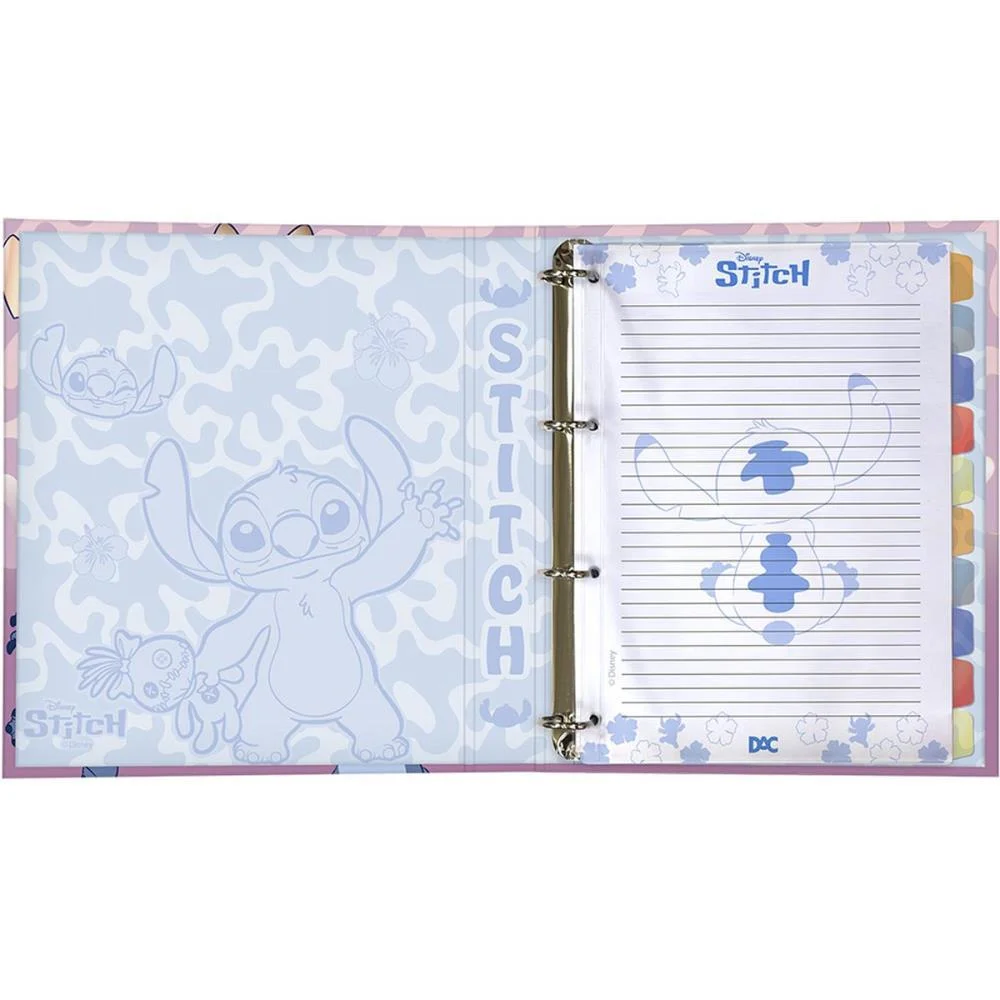 FICHARIO CARTONADO STITCH C/ELASTICO COMPLETO DAC (UNIDADE) - imagem 5