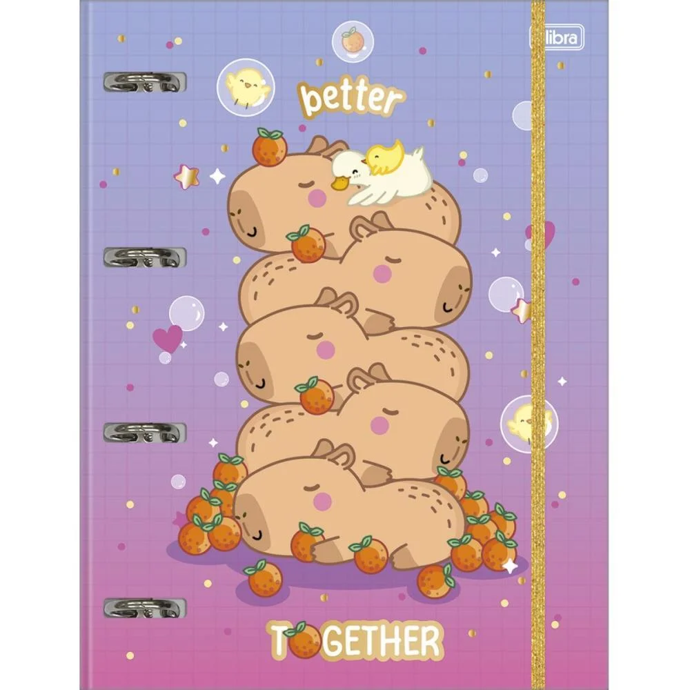 FICHARIO CARTONADO CAPYCLUB 48FLS C/ELASTICO TILIBRA (UNIDADE) - imagem 2