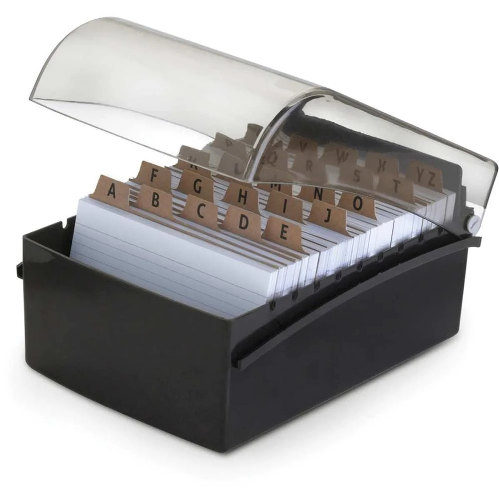 FICHARIO DE MESA C/BASE PLASTICA 5X8 PRETO MAXCRIL (UNIDADE) - imagem 3