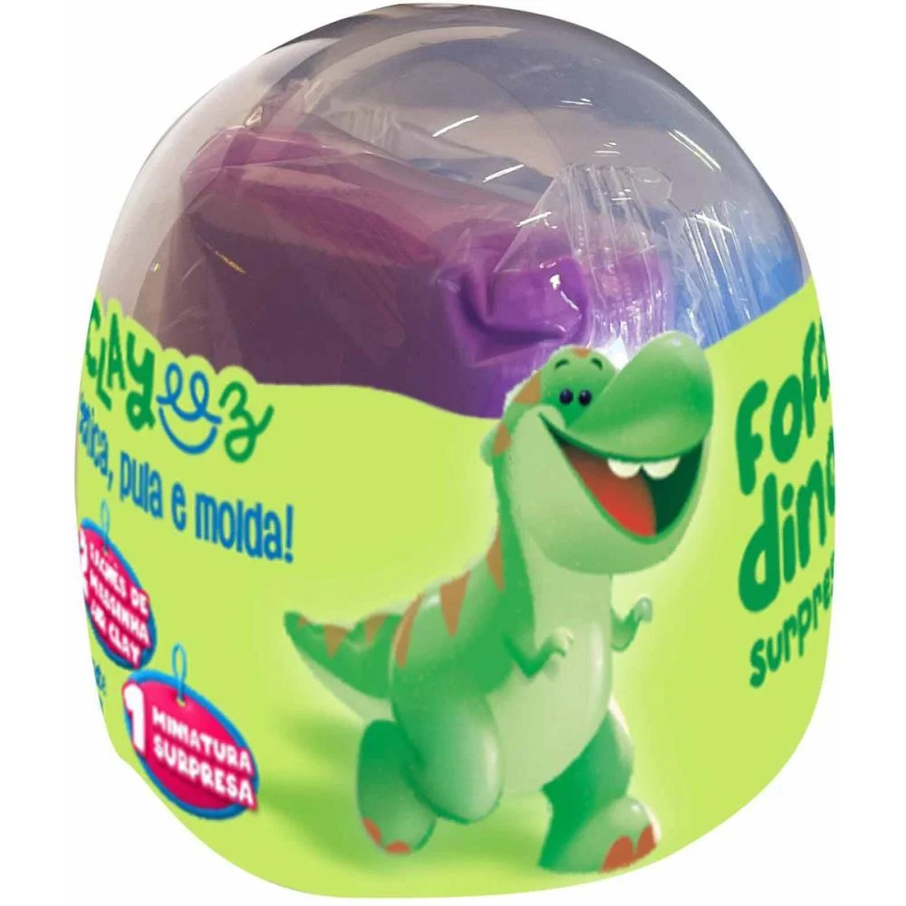MASSA PARA MODELAR CRIATIVA OVO SURPRESA FOFODINO 12G (S) DOCE BRINQUEDO (DP.C/18) - imagem 3