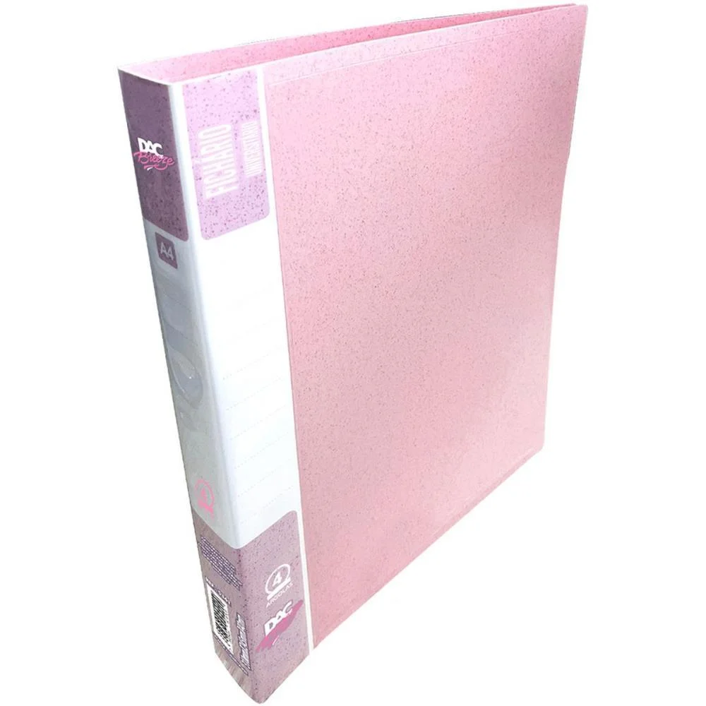FICHARIO DE PP ROSA BREEZE A4 C/4ARGOLAS DAC (PCT.C/03) - imagem 3