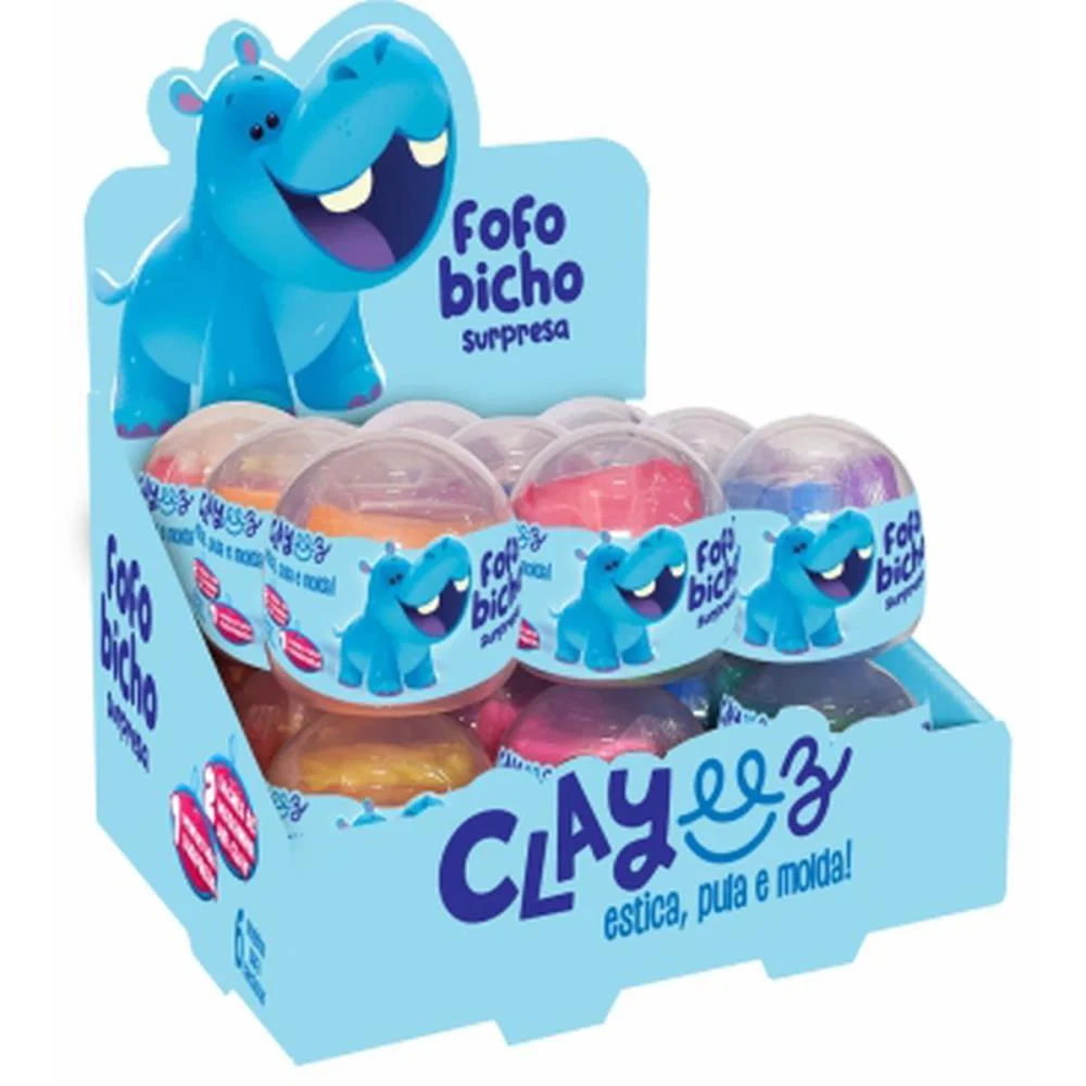 MASSA PARA MODELAR CRIATIVA OVO SURPRESA FOFOBICHO 12G (S) DOCE BRINQUEDO (DP.C/18) - imagem 4