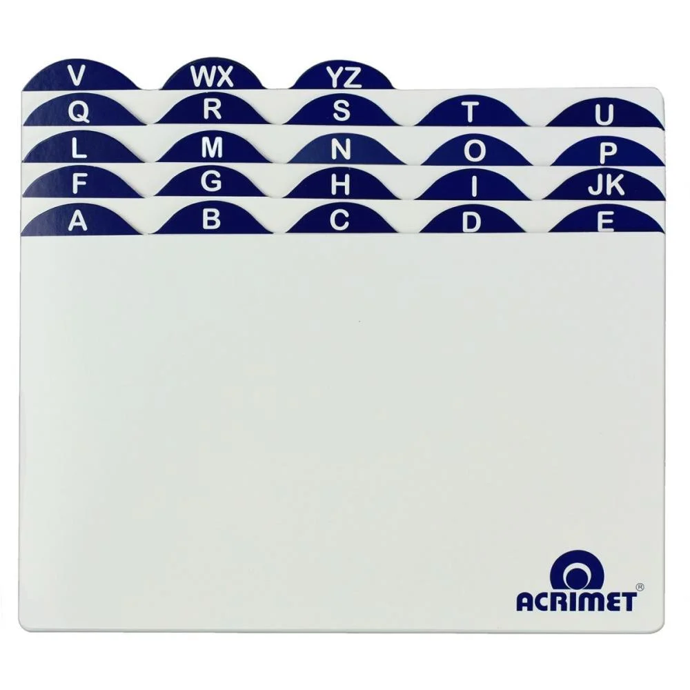 INDICE PARA FICHARIO A-Z  5X8 CARTAO ACRIMET (UNIDADE) - imagem 2