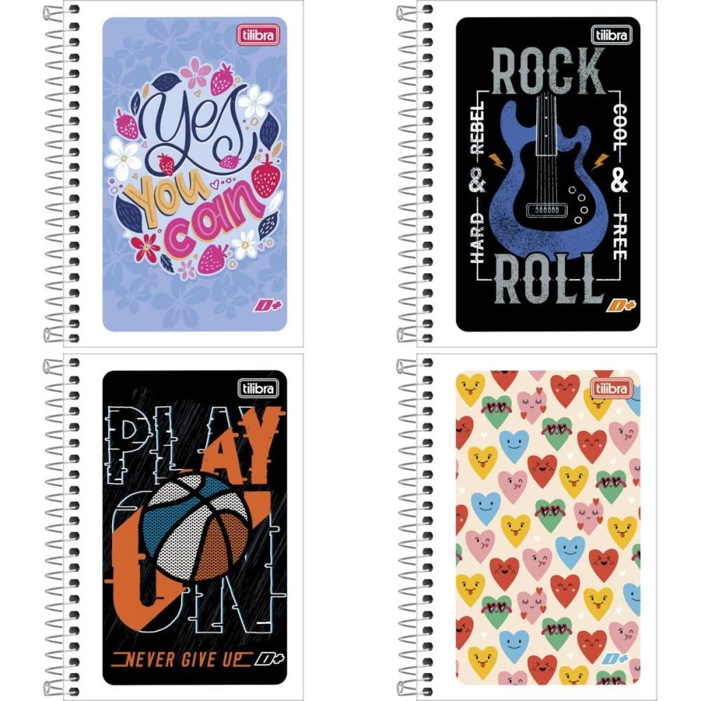 CADERNETA 1/8 ESPIRAL  D+ CAPA FLEXIVEL 96F. TILIBRA (PCT.C/24) - imagem 3