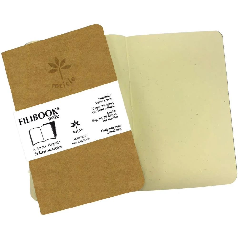 CADERNETA FILIBOOK KRAFT 30FL 14X9 MF FILIPERSON (PCT.C/02) - imagem 2