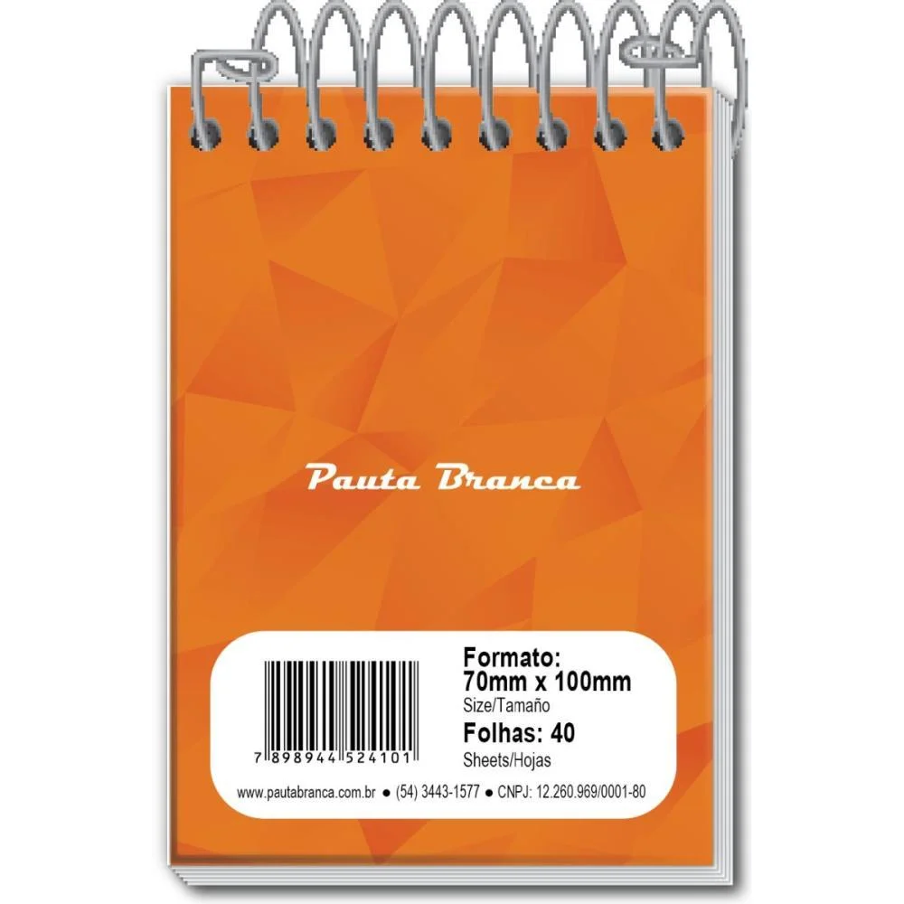 CADERNETA APONTAMENTO 1/16 ESPIRAL 40FLS. PAUTA BRANCA (PCT.C/40) - imagem 5