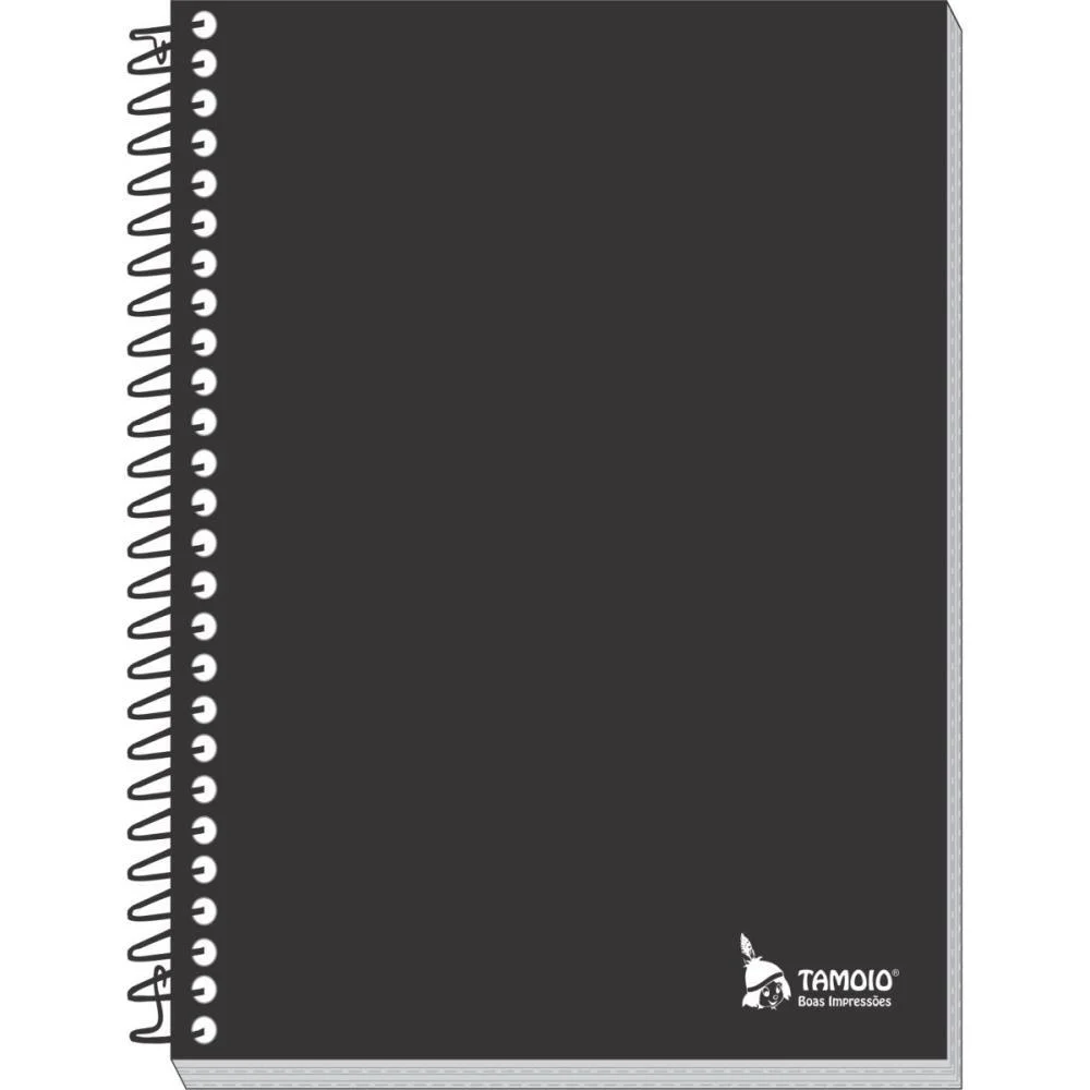 CADERNETA ESPIRAL CAPA DURA PRETA 1/8 64 FOLHAS TAMOIO (PCT.C/05) - imagem 3