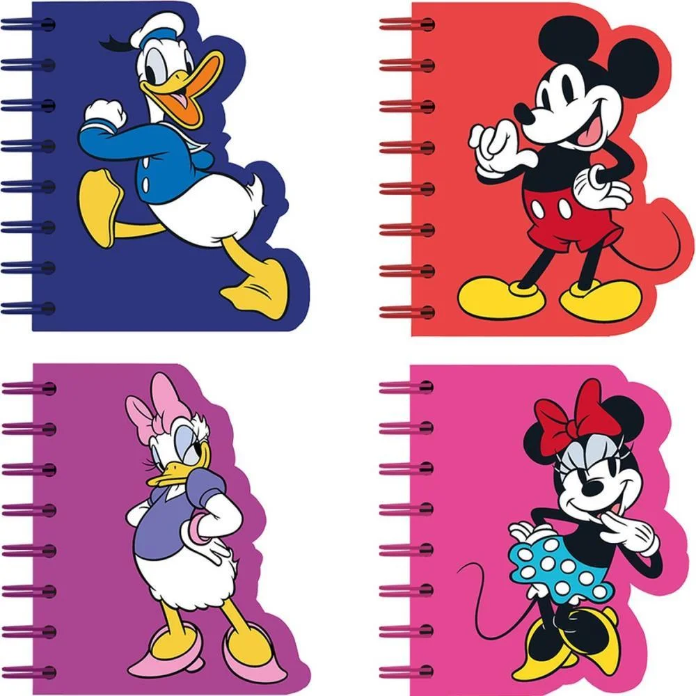 CADERNETA ESPIRAL CAPA DURA MICKEY E TURMA 60F RECORTADO CULTURAMA (PCT.C/04) - imagem 2