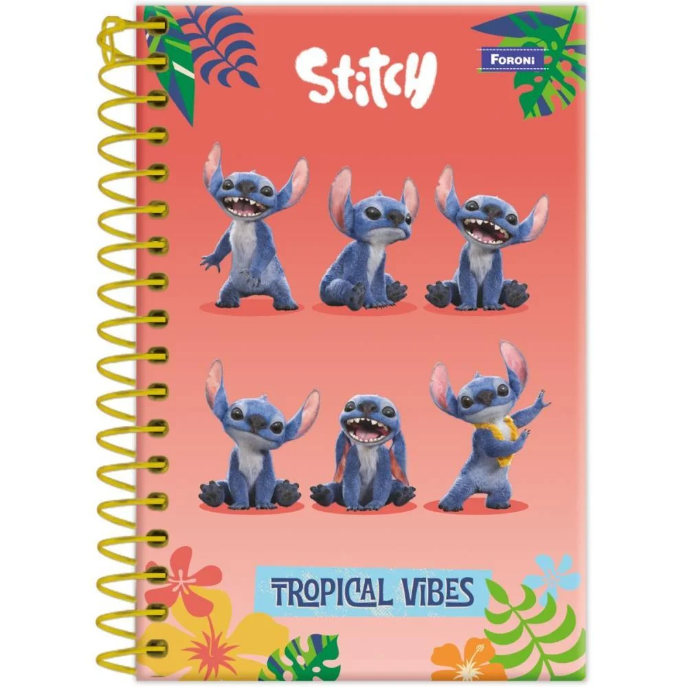 CADERNETA ESPIRAL CAPA DURA STITCH MOVIE 80F FORONI (PCT.C/04) - imagem 3