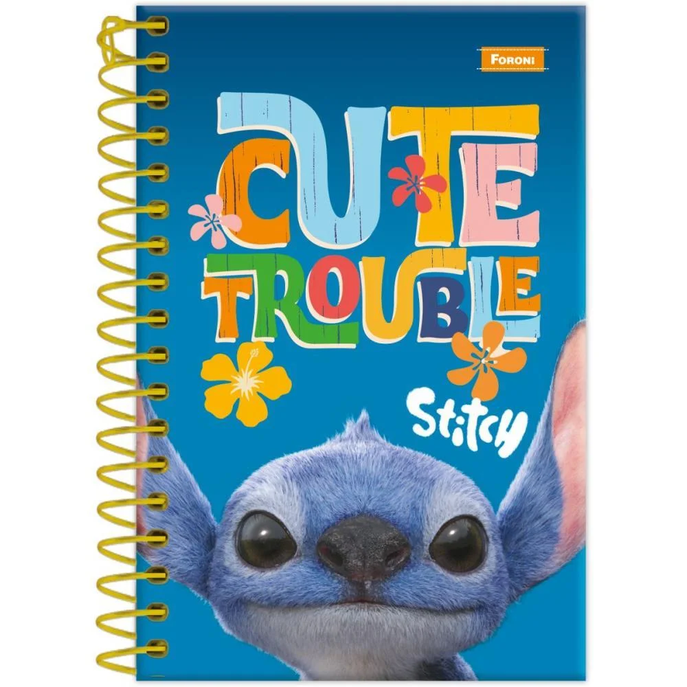 CADERNETA ESPIRAL CAPA DURA STITCH MOVIE 80F FORONI (PCT.C/04) - imagem 5