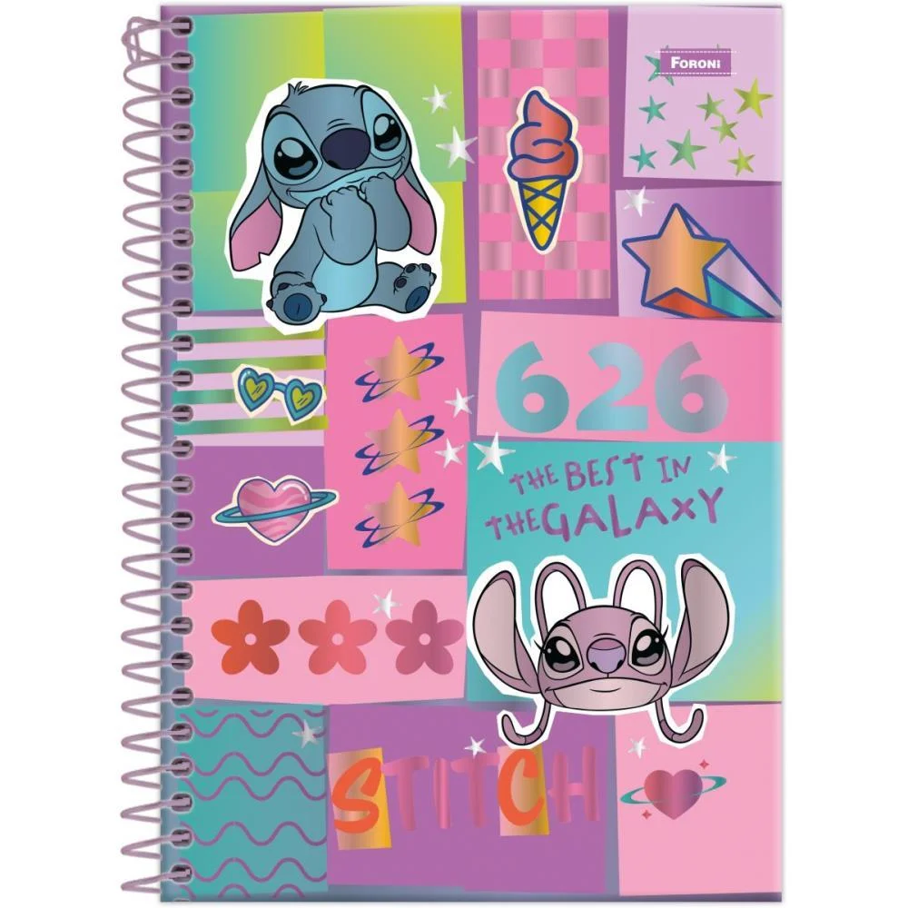 CADERNETA ESPIRAL CAPA DURA STITCH 1/8 80FLS FORONI (PCT.C/04) - imagem 4