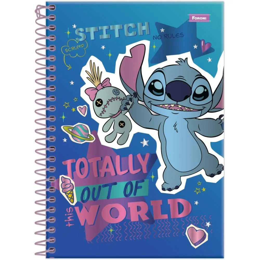 CADERNETA ESPIRAL CAPA DURA STITCH 1/8 80FLS FORONI (PCT.C/04) - imagem 5