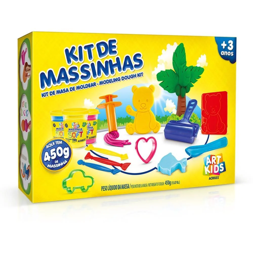 MASSA PARA MODELAR CRIATIVA ART KIDS 5 450G C/15 ACESSORIO ACRILEX (UNIDADE) - imagem 2