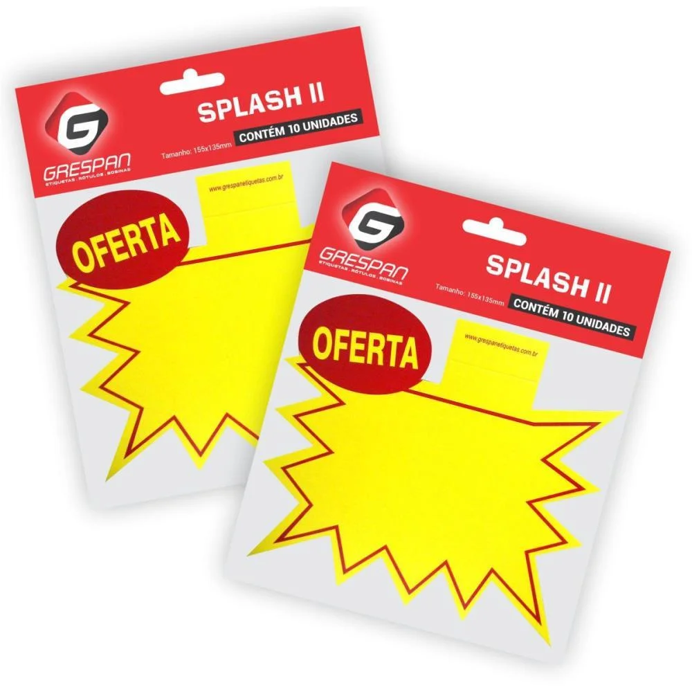 CARTAZ PARA MARCACAO SPLASH OFERTA MD 155X135MM.AM. GRESPAN (PCT.C/10) - imagem 3