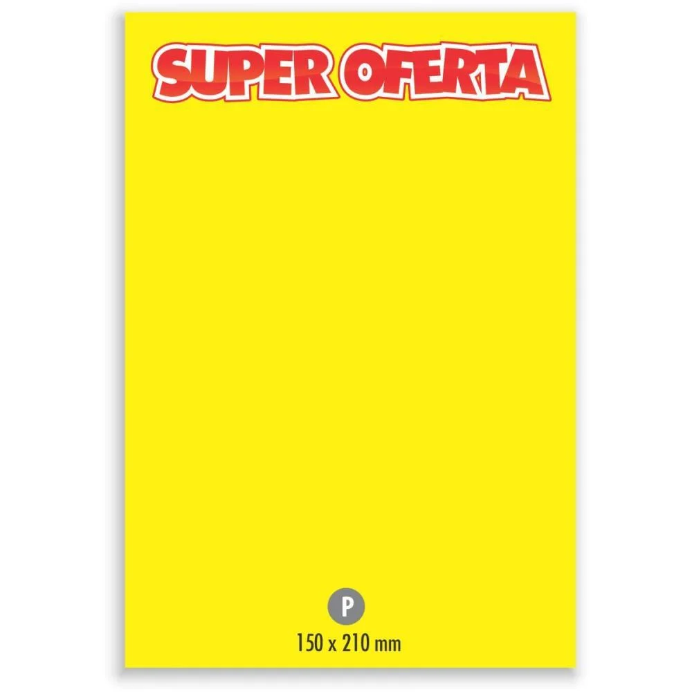 CARTAZ PARA MARCACAO OFERTA PQ 21X15CM. AMARELO GRESPAN (PCT.C/10) - imagem 2