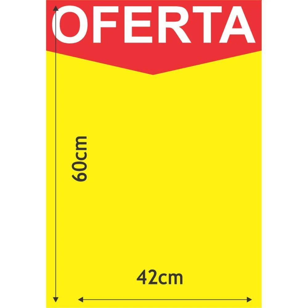 CARTAZ PARA MARCACAO OFERTA AMARELO A2 250G 42X60CM RADEX (PCT.C/100) - imagem 2