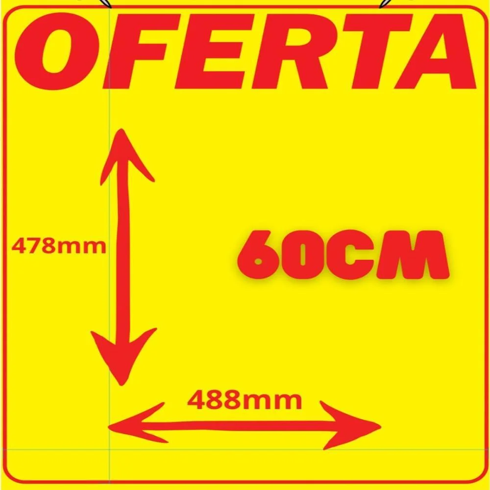 CARTAZ PARA MARCACAO OFERTA AMARELO 60CM GESSELE (BO-100MTS) - imagem 2