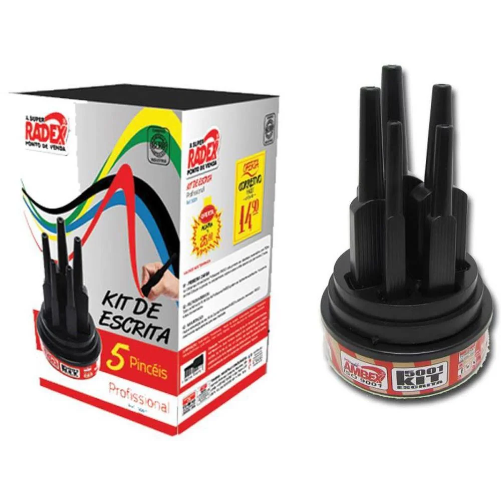 KIT DE ESCRITA PROFISSIONAL PDV C/5 PINCEIS RADEX (UNIDADE) - imagem 5